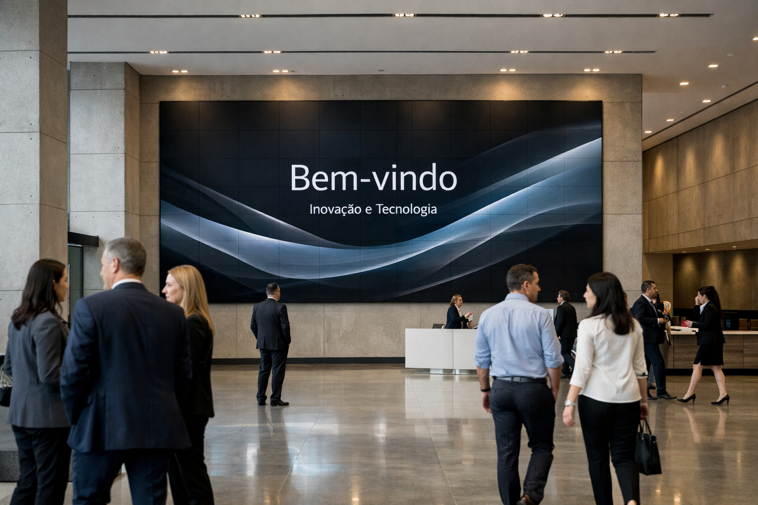 Ambiente premium com painel LED integrado